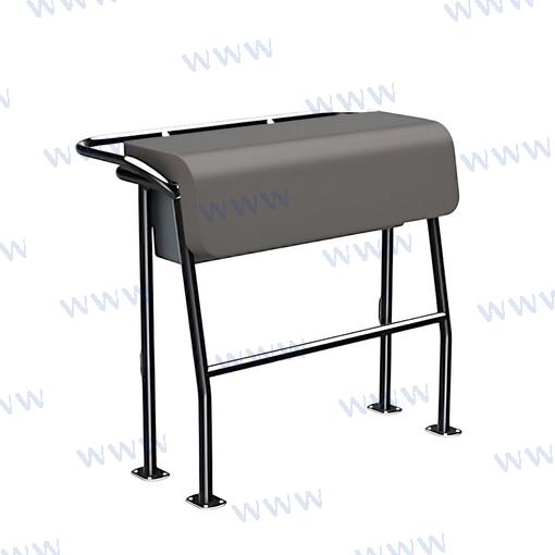 Asiento Bolster Tubo Doble Gris Bombard
