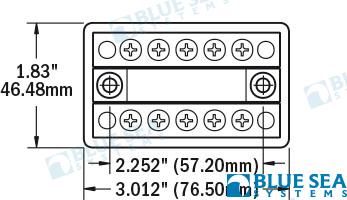 Placa Conexion Doble 100A 5 Circuitos Blue Sea