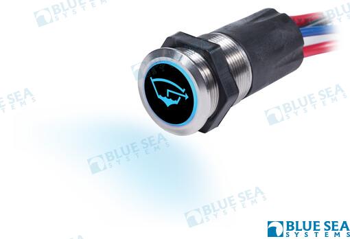 Interruptor Pulsador 10A Led Azul Off-(o Blue Sea