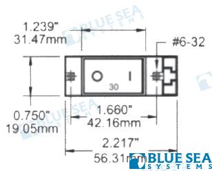 Int. Magnetico "a" 1 P. Flat 15A Blue Sea