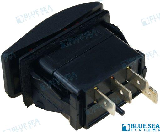 Interruptor Luz On-off-on Negro Blue Sea (Ref. BS7931)