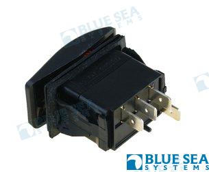 Interruptor Luz (on)-off-on Negro Blue Sea (Ref. BS7932)