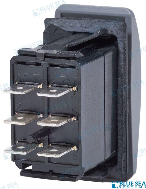 Interruptor Luz (on)-off-(on) Negro Blue Sea (Ref. BS7938)