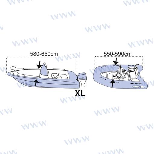 Funda Barco Covy Line Xl Azul