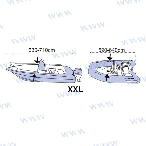 Funda Barco Covy Line Xxl Azul