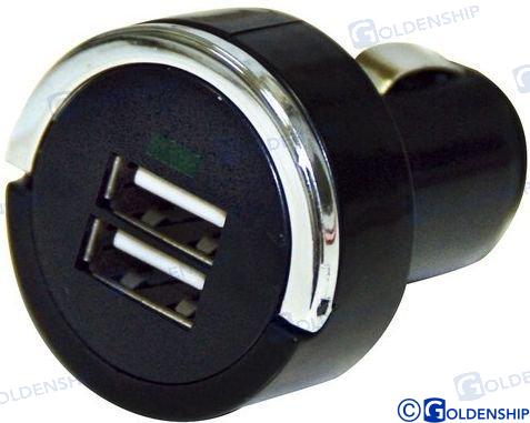 Base 12/24 V 2 Usb Cargador 5V 3.4A Goldenship