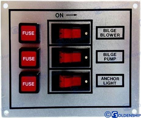 Panel 3 Interruptores Goldenship (Ref. GS11192)