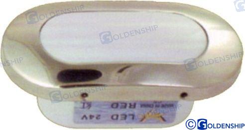 Luz Int/ext Ovalada Plata Led Blanco Sea Lume