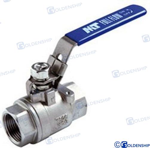 Valvula Bola 1-1/2" Inox. Goldenship