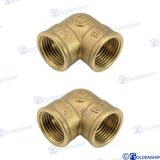 Codo Laton H/h 1/2" (2) Goldenship