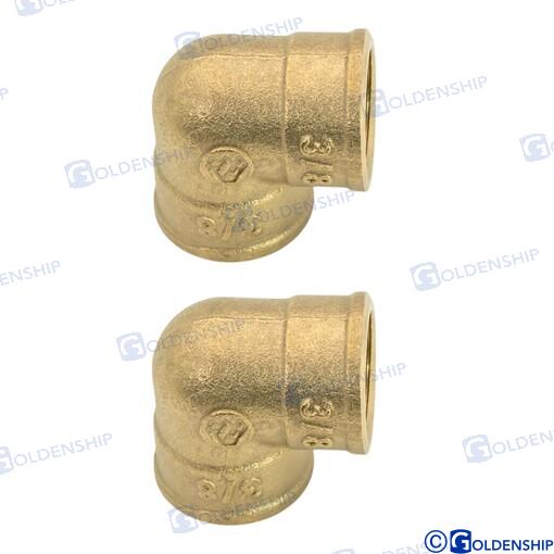Codo Laton H/h 3" Goldenship