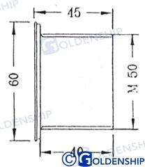 Pasacascos C/valv. 42X45 Goldenship