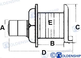 Desagüe Bañera Plano 1-1/2" Goldenship