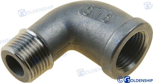 Codo 90º M-h Inox 3/8" (2) Goldenship