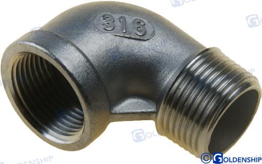 Codo 90º M-h Inox 3/4 Goldenship