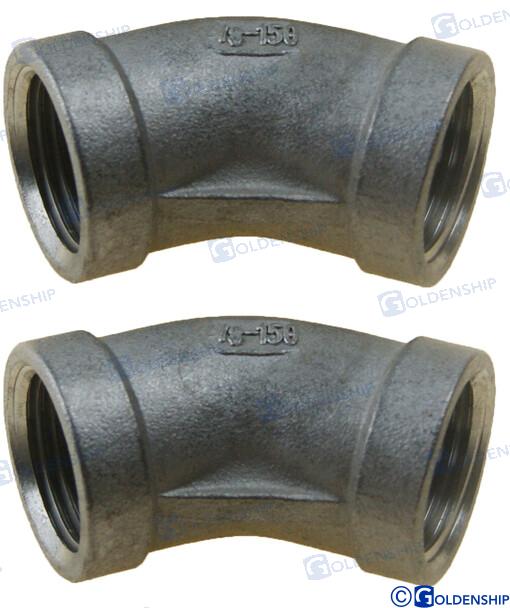 Codo 45º H-h Inox 3/8" (2) Goldenship