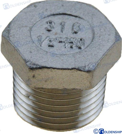 Tapon Macho Inox 1" Goldenship