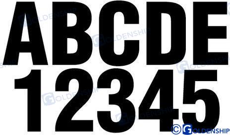 Kit Numeros Y Letras Negro Goldenship