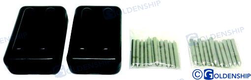 Par Mordazas Cabos "ez-splice" Negro 14/ Goldenship