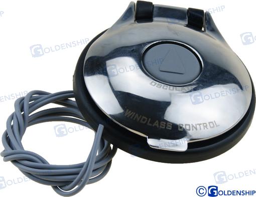 Interruptor De Pie Inox Negro Goldenship