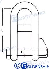 Grillete Automatico 8 Mm C/pasador (10) Goldenship