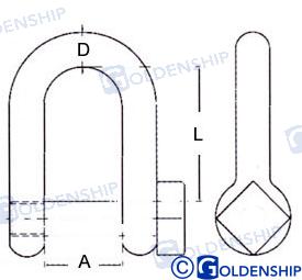 Grillete Corto C/tornillo 19 Mm (5) Goldenship