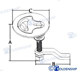 Tirador Inox Red. C/llave 63MM Goldenship