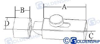 Cierre Puerta Bañera SS.316 Goldenship