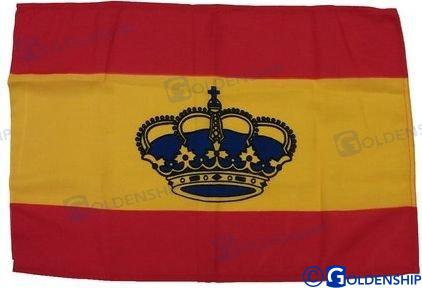 Bandera Española 30X45 C/corona Goldenship