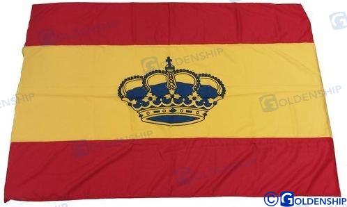 Bandera Española 100X150 C/corona Goldenship