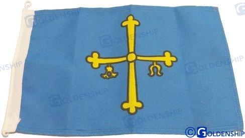 Bandera Asturias 20X30 Goldenship