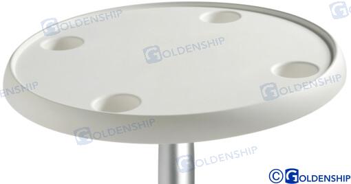 Mesa Redonda Blanca 610 Mm Goldenship