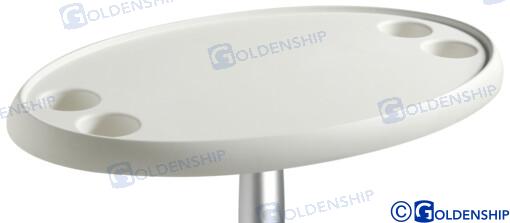 Mesa Oval Blanca 762 X 457 Mm Goldenship