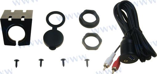 Base Estanca Usb Y 3,5MM Extension Kicker