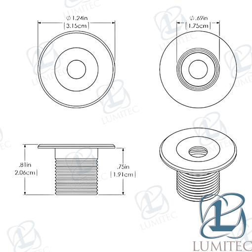 Luz De Cortesia Echo Brushed Calida Lumitec