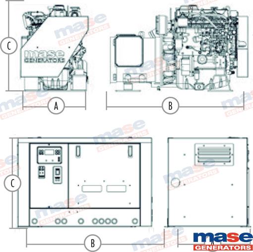 Mariner 3000TS 31KVA 1500RPM Trifasico Mase