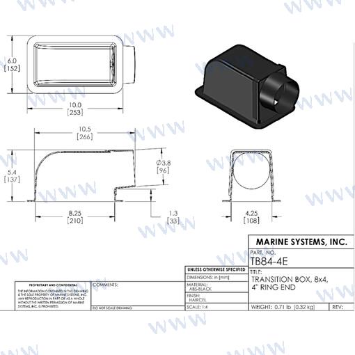 Plenum 8X4 Salida Lateral 4" MSI