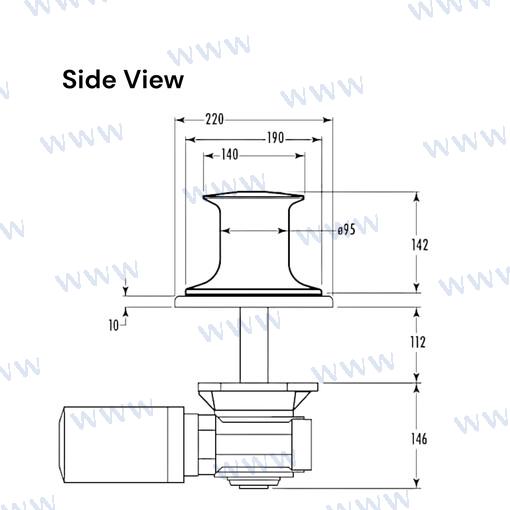 Molinete Muir Capstan VC3500 12V