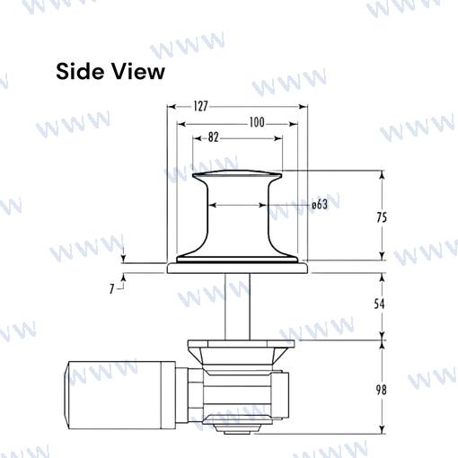 Molinete Muir Capstan VC500 12V