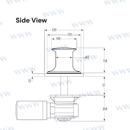 Molinete Muir Capstan VC850 24V
