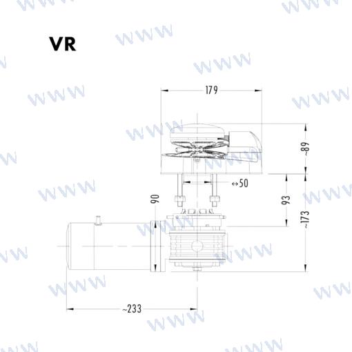 Molinete Muir VR600 12V 6MM + Std Pack Quick