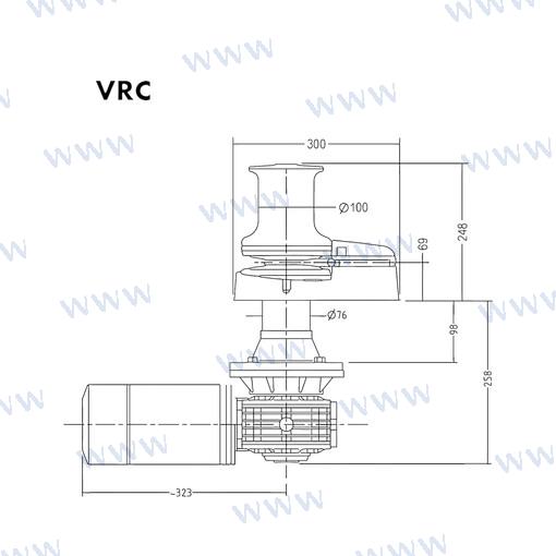 Molinete Muir VRC3500 24V 10MM (3/8") +
