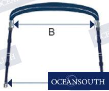 Toldo Bimini C/soporte 150/170 Cm Azul Oceansouth