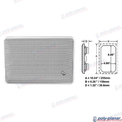 Par Altavoces Platinium 255MM X 159MM Poly-planar