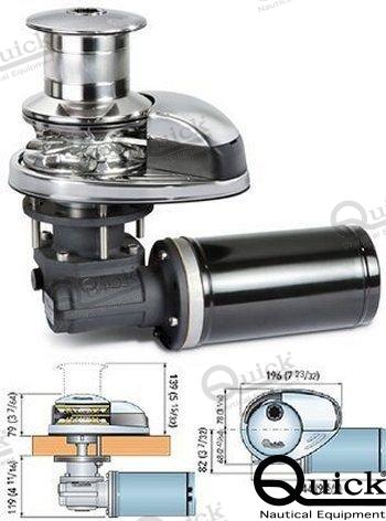 Molinete Vertical 700W 12V 6 Mm C/c Quick