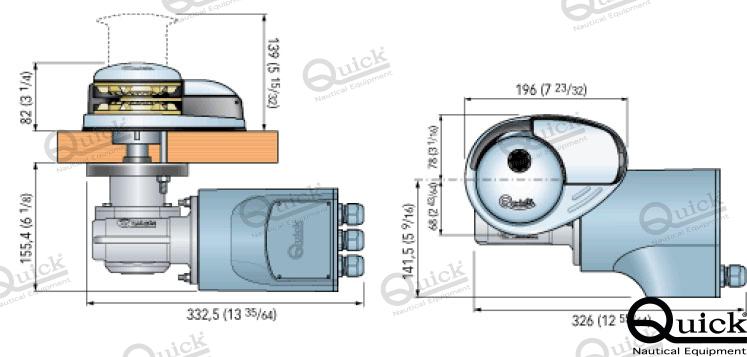 Molinete Vertical 700W 12V 6 Mm C/c Quick