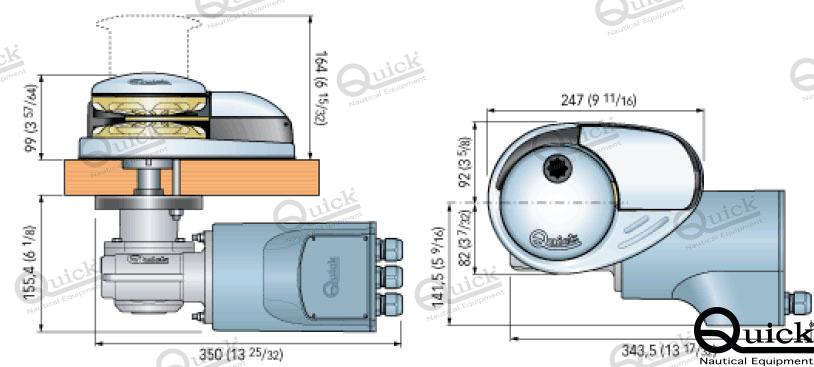 Molinete Vertical 1500W 12V 8 Mm S/c Quick