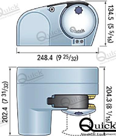 Molinete Horizontal 500W 12V 6 Mm C/c Quick