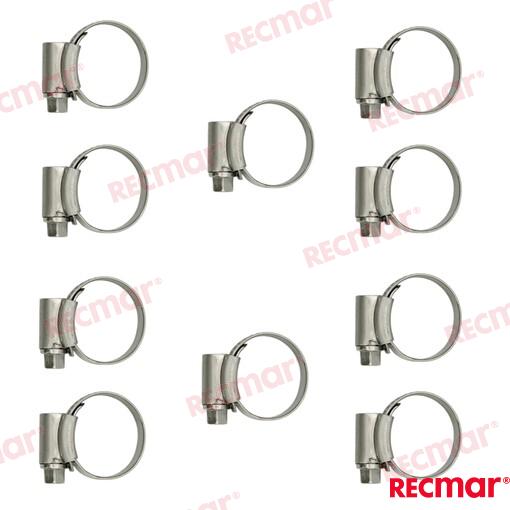 Abrazadera Inox SMO254 15-24 12mm (10) Recmar