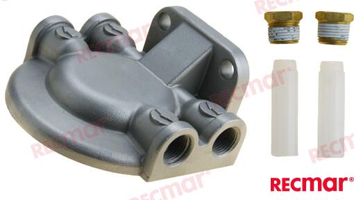 Soporte Filtro Acero Inox 3/8" Rosca Recmar